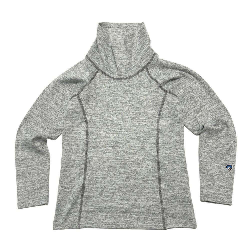 Kuhl Girls Funnel Neck Lea Pullover Size M - 10 Gray with Pockets Midlayer
